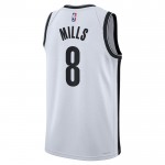 Maillot NBA Brooklyn Nets Patty Mills 8 Nike 2022-23 Association Edition Blanc Swingman - Homme